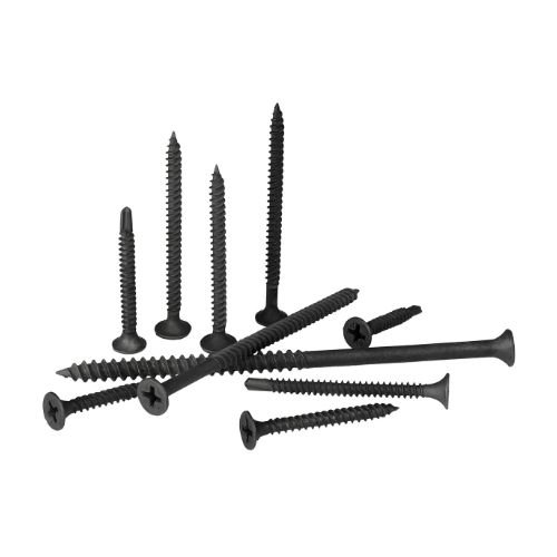 Parafusos Fosfatizados para drywall com ponta agulha e ponta broca da marca Ourofix.